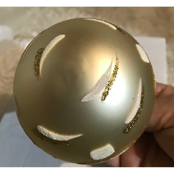 Bronners Ornament Christmas Wonderland Gold Glitter Trees Original Box - Picture 5 of 8